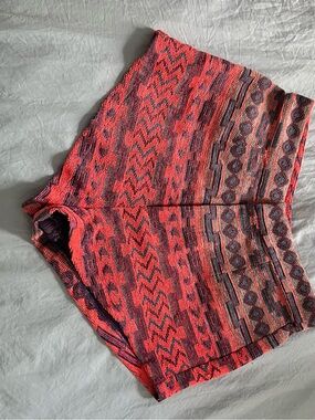Womens Patterned Knit Shorts
